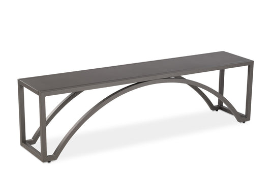 CO9 Design - Montauk Metal Bench, Dark Taupe, Red