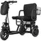 MotoTec - MotoTec Folding Mobility Electric Trike 48v 700w Dual Motor Lithium Black | MT-FOLD-TRK-700