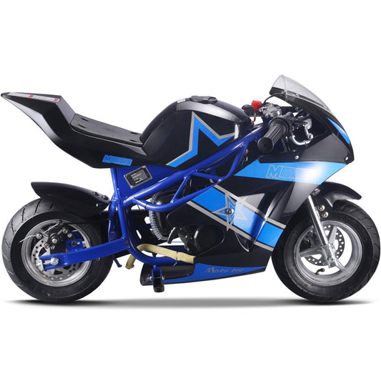 MotoTec - MotoTec Gas Pocket Bike GT 49cc 2-Stroke Blue | MT-Gas-GT_Blue