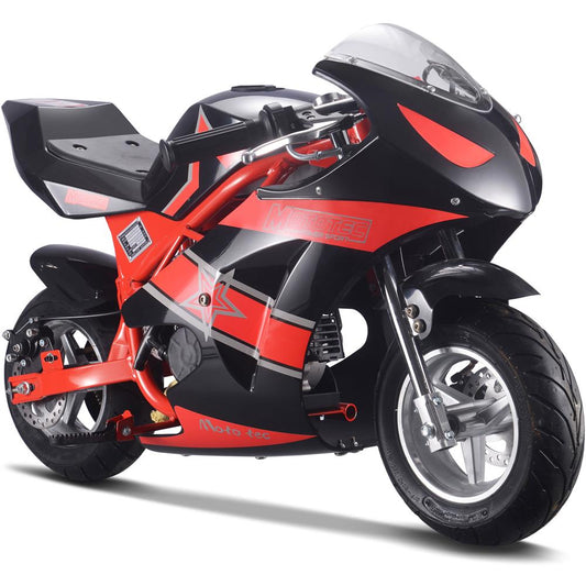 MotoTec - MotoTec Gas Pocket Bike GT 49cc 2-Stroke Red | MT-Gas-GT_Red