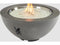 Outdoor Greatroom - 42’’ Wide - Cove Supercast Concrete Fire Pit Bowl - Midnight Mist - Direct Spark Ignition NG