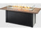 Outdoor Greatroom - 62’‘W x 30’'D - Havenwood Steel Luverne Black Rectangular Driftwood Everblend Top Gas Fire Pit Table
