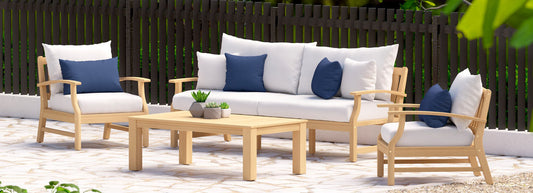RST Brands - Kooper™ 4 Piece Sunbrella® Outdoor Sofa & Club Chair Set | OP-AWSS4-KPR