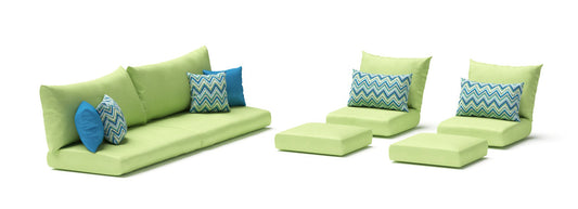 RST Brands - Modular Outdoor 8 Piece Sunbrella® Club Cushion Cover Set