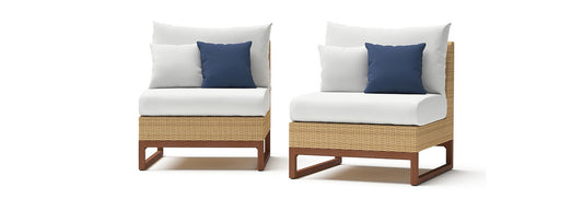 RST Brands - Mili™ Set of 2 Sunbrella® Outdoor Armless Chairs | OP-PEAC2-MIL