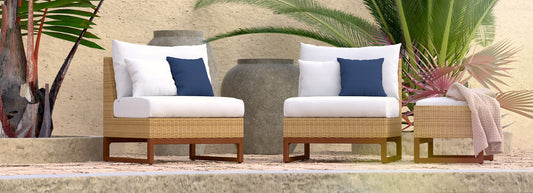 RST Brands - Mili™ Set of 2 Sunbrella® Outdoor Armless Chairs | OP-PEAC2-MIL