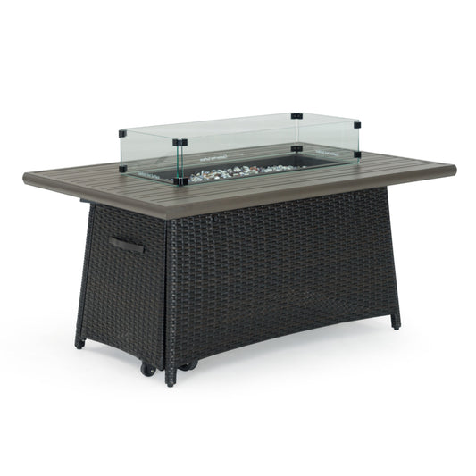 RST Brands - Portofino® Casual 50x32 Powder-coated Aluminum Fire Table | OP-PECFT5032-PORV