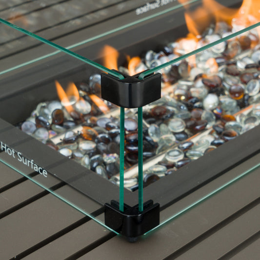 RST Brands - Portofino® Casual 50x32 Powder-coated Aluminum Fire Table | OP-PECFT5032-PORV