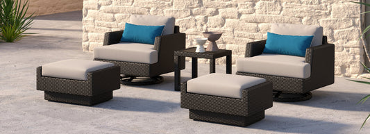 RST Brands - Portofino® Comfort 5 Piece Motion Wood Seating Set | OP-PECLB5MWT-PORIII