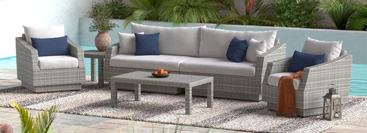 RST Brands - Cannes™ 6 Piece Sunbrella® Outdoor Sofa & Club Chair Set | OP-PECLB6-CNS