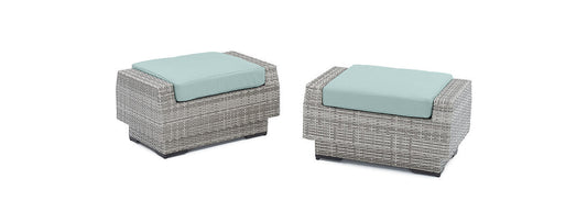 RST Brands - Cannes™ Set of 2 Sunbrella® Outdoor Club Ottomans | OP-PECLBOTTO-CNS