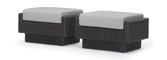RST Brand - Portofino® Repose Set of 2 Sunbrella® Outdoor Club Ottomans | OP-PECLBOTTO2-PORVII