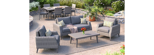 RST Brands - Portofino® Affinity 11 Piece Sunbrella® Outdoor Estate Set | OP-PEEC11-PORVIII