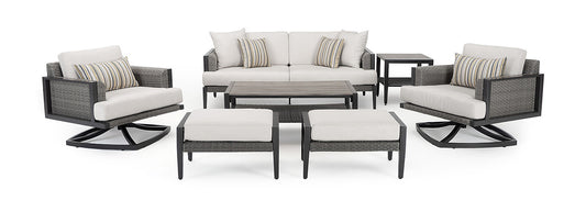 RST Brands - Vistano® 18 Piece Sunbrella® Outdoor Estate Dining Collection - Canvas Flax