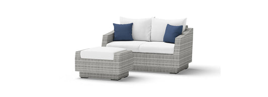 RST Brands - Cannes™ Sunbrella® Outdoor Loveseat & Ottoman