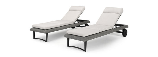 RST Brands - Vistano™ Set of 2 Sunbrella® Outdoor Chaise Lounge - Gray | OP-PELS2-VST