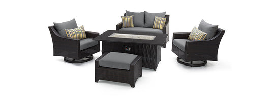 RST Brands - Deco™ 5 Piece Sunbrella® Outdoor Love & Motion Club Fire Set | OP-PEOSS5MFT