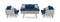 RST Brands - Portofino® Casual 4pc Loveseat Group - Laguna Blue | OP-PESCSG4-PORV-LGB