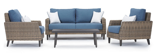 RST Brands - Portofino® Affinity 4 Piece Sunbrella® Outdoor Loveseat Group | OP-PESCSG4-PORVIII