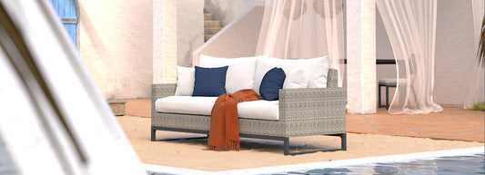 RST Brands - Milo™ Gray 78in Sunbrella® Outdoor Sofa | OP-PESOF76-MILO-G