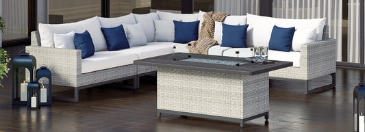 RST Brands - Milo™ Gray 6 Piece Fire Sectional | OP-PESS6MFT-MILO-G