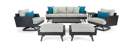 RST Brands - Portofino® Casual 7 Piece Sunbrella® Outdoor Motion Seating Set | OP-PESS7M-PORV