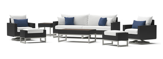 RST Brands - Milo™ Espresso 8 Piece Motion Seating Set | OP-PESS8M-MILO-E