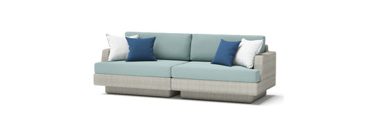 RST Brands - Portofino® Comfort 8 Piece Sunbrella® Outdoor Motion Fire Seating