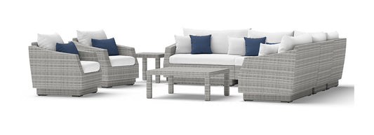 RST Brands - Cannes™ 9 Piece Sunbrella® Outdoor Sectional & Table | OP-PESS9-CNS