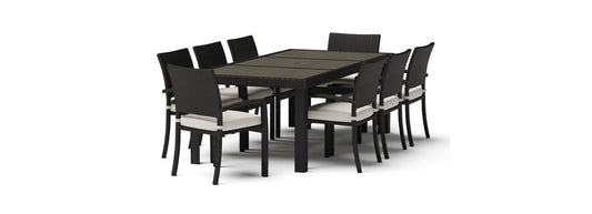RST Brands - Portofino® Comfort 9 Piece Wood Dining Set | OP-PSTS9-PORIII