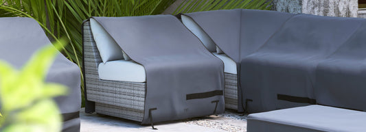 RST Brands - 33x32 Armless Chair Zipper Furniture Cover | OP-SCACZ3332