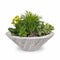 The Outdoor Plus - 24" Round Cazo Planter Bowl - Wood Grain GFRC Concrete - OPT-24RWGPO