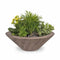 The Outdoor Plus - 24" Round Cazo Wood Grain Planter & Water Bowl - OPT-24RWGPW