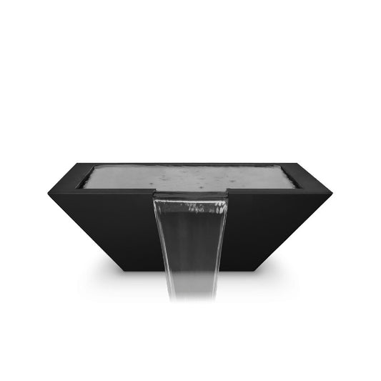 The Outdoor Plus - 24" Square Maya Water Bowl - Powder Coated Metal - OPT-24SQPCWO