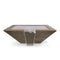 The Outdoor Plus - 24" Square Maya Water Bowl - Wood Grain GFRC Concrete - OPT-24SWGWO