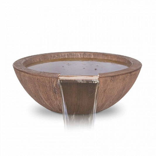 The Outdoor Plus - 27" Sedona Wood Grain Planter Bowl - OPT-27RWGPO