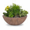 The Outdoor Plus - 27" Round Sedona Water Bowl - Wood Grain GFRC Concrete - OPT-27RWGWO