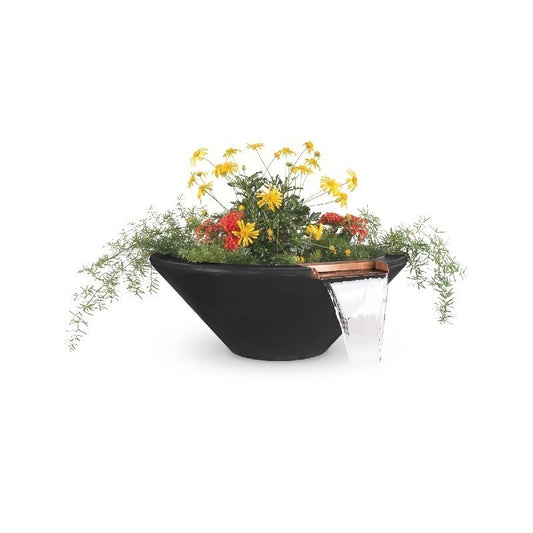 The Outdoor Plus - 31" Round Cazo Planter & Water Bowl - GFRC Concrete - OPT-31RPW
