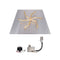 The Outdoor Plus - 24"x24" Square Flat Pan and 18" Brass Triple 'S' Bullet Burner - NG, LP - OPT-BFP24SE12