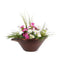 The Outdoor Plus - 36" Round Cazo Hammered Copper Planter & Water Bowl - OPT-R36CPW