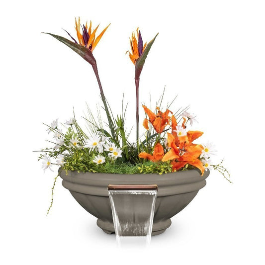 The Outdoor Plus - 24" Roma GFRC Concrete Planter & Water Bowl - OPT-ROMPW24