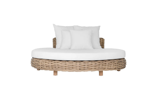 OUTSY - Katalina 66 Inch Round Poly Hyacinth Sun Lounger - 0AKA-RSL-BR-R