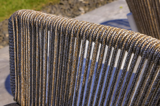 OUTSY - Melina Outdoor Wood, Aluminum and Rope Dining Chair, White Legs (Set Of 2) - 0AMEL-WDC-WH