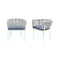 OUTSY - Melina Outdoor Wood, Aluminum and Rope Dining Chair, White Legs (Set Of 2) - 0AMEL-WDC-WH