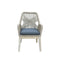 OUTSY - Santino Wood, Aluminum, and Rope Dining Chair with Cushion (Set Of 2) - 0ASAN-WDC-GR