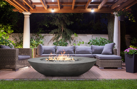 Prism Hardscapes - 79" Ovale Oval 65,000 BTU NG/LP Fire Pit Bowl