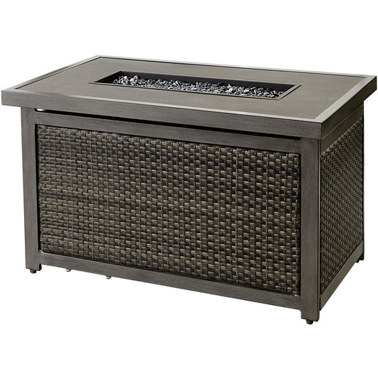 Mod Furniture - Pasadena 25 in. x 25 in. Rectangle Aluminum Gas Fire Pit Table | PASFP-REC