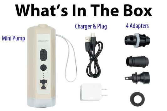 Mini-Pump 3-IN-1 Electric Air Pump w/ Built-in Flashlight