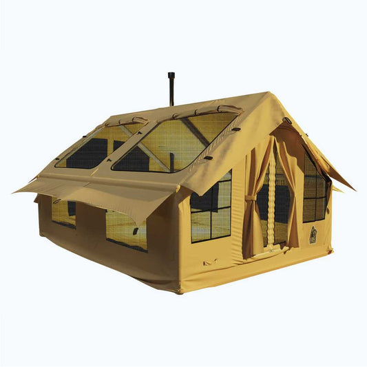 Best Hot Tents - Premium Inflatable Tent with Stove Jack "Panda air" Large. Best for 1-6 person