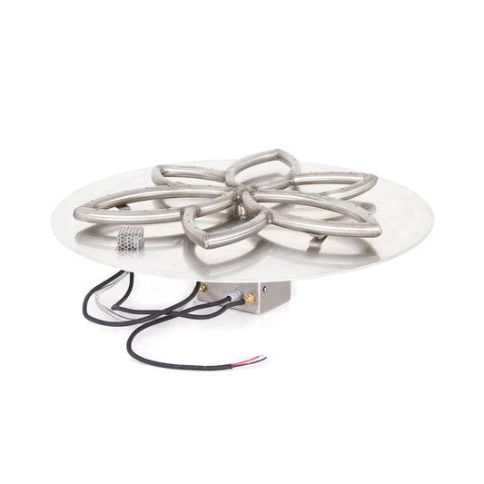 The Outdoor Plus - Stainless Steel 18 Inch Round Flat Pan and 12 Inch Lotus Burner - OPT-FRLB18
